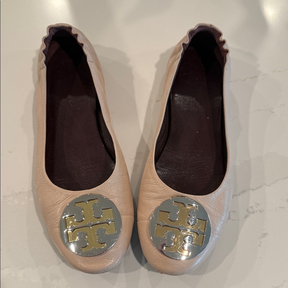 Tory Burch Claire Cap Toe Women's Ballet Flats SZ 8